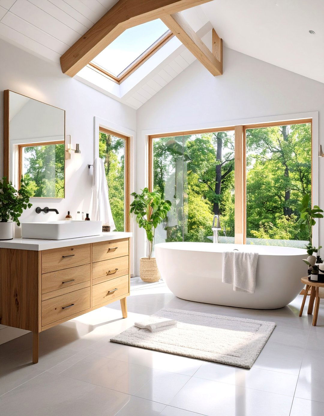 Bright and Breezy Barndominium Bathroom with Natural Light - 25 Barndominium Bathroom Ideas