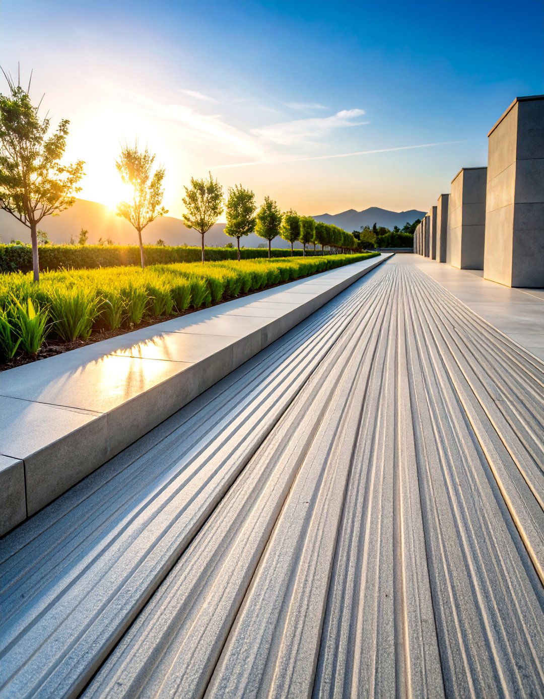 Broom Textured Concrete Surface - 25 Types of Concrete Floor Finishes