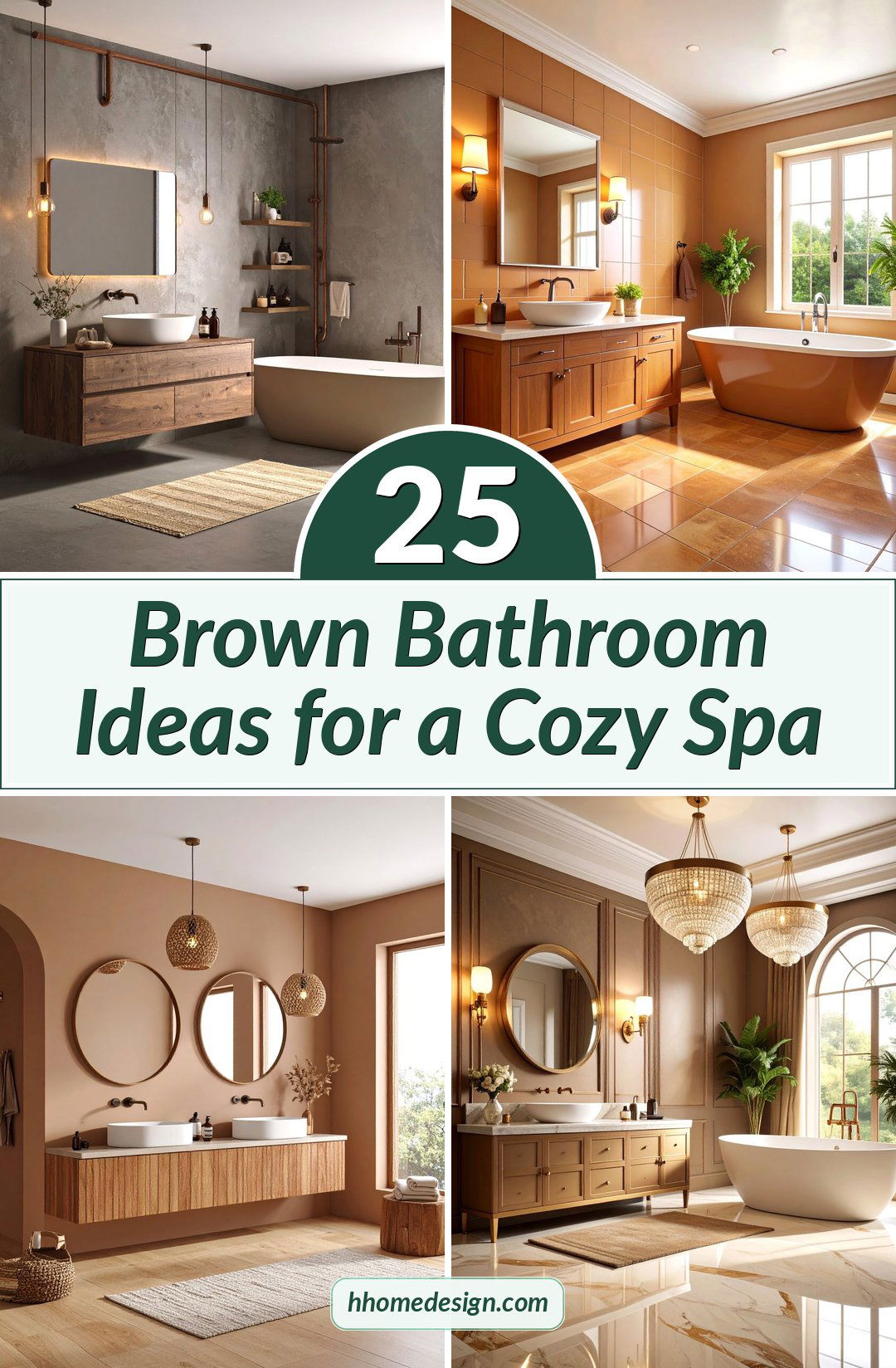 25 Brown Bathroom Ideas for a Cozy Spa