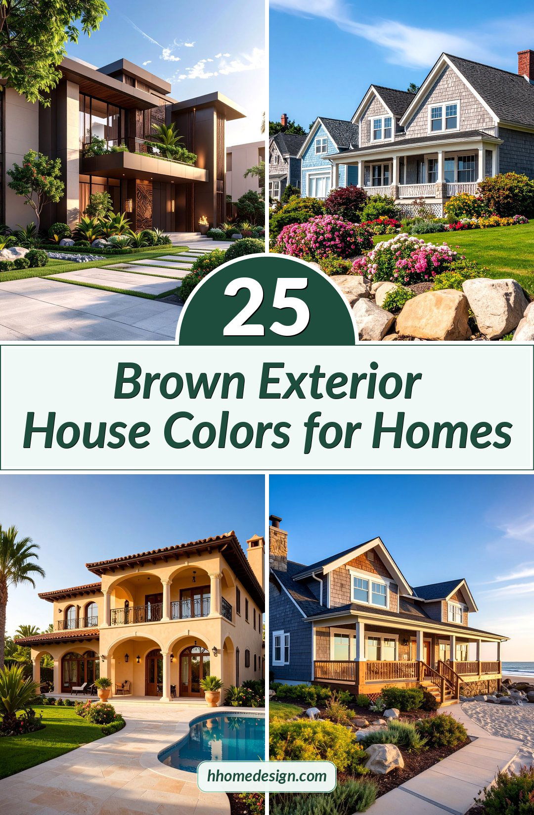 25 Brown Exterior House Colors for Homes