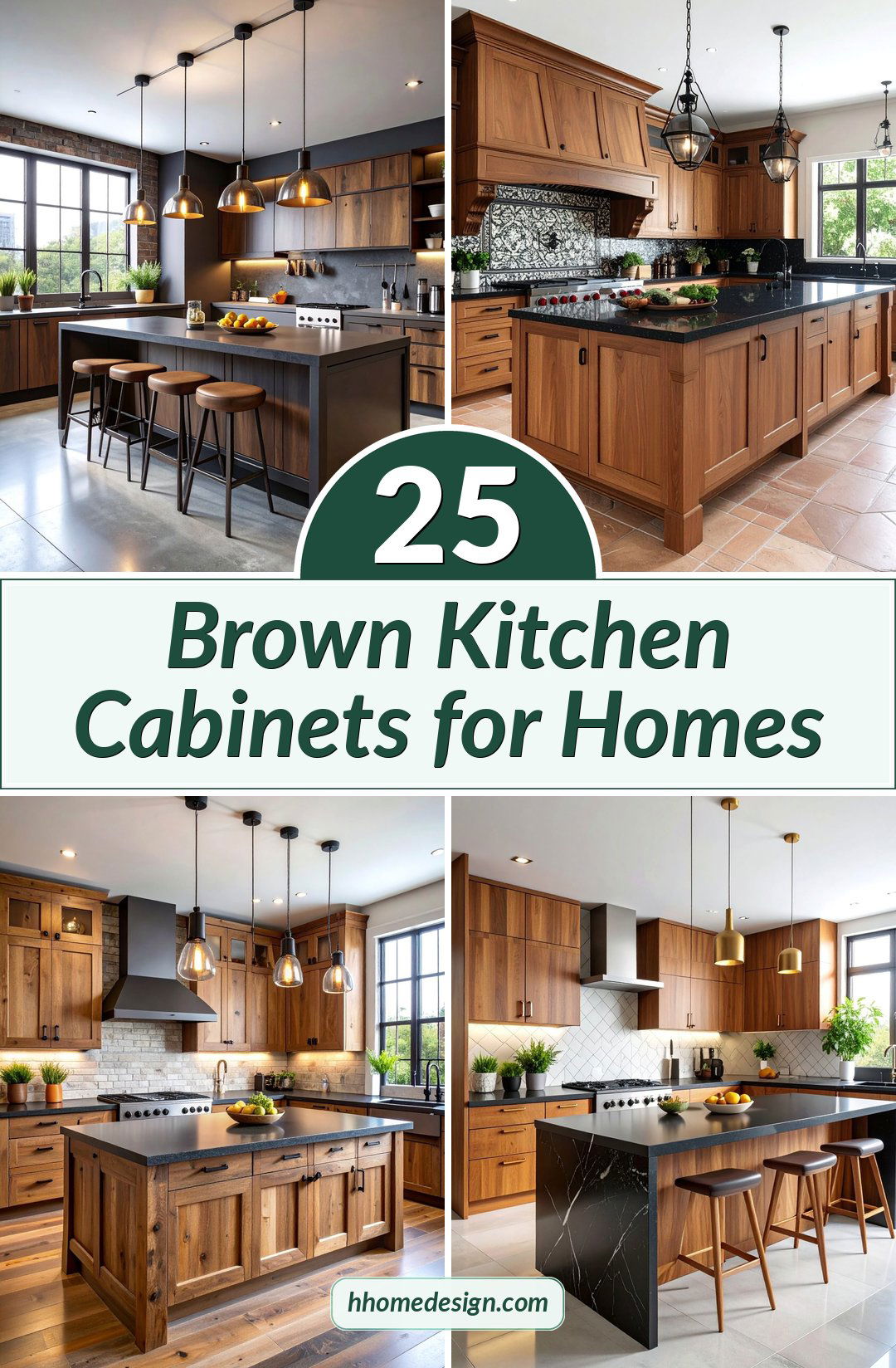 25 Brown Kitchen Cabinets for Homes