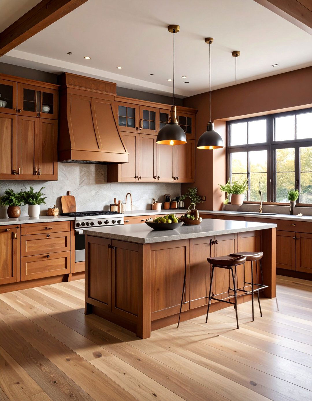 Brown Kitchen with Mixed Metal Accents - 25 Brown Kitchen Ideas