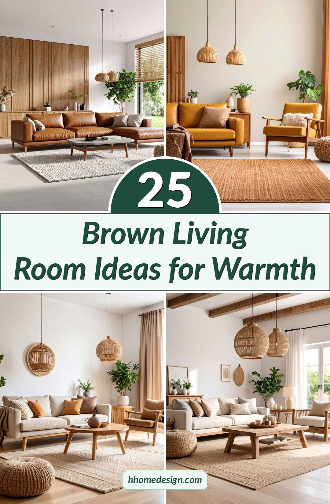 25 Brown Living Room Ideas for Warmth