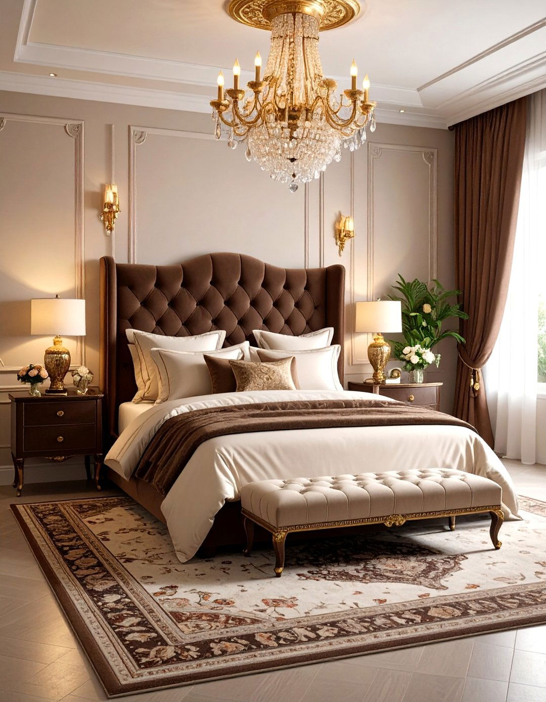 Brown Velvet Luxury Bedroom - 25 Brown Bedroom Ideas