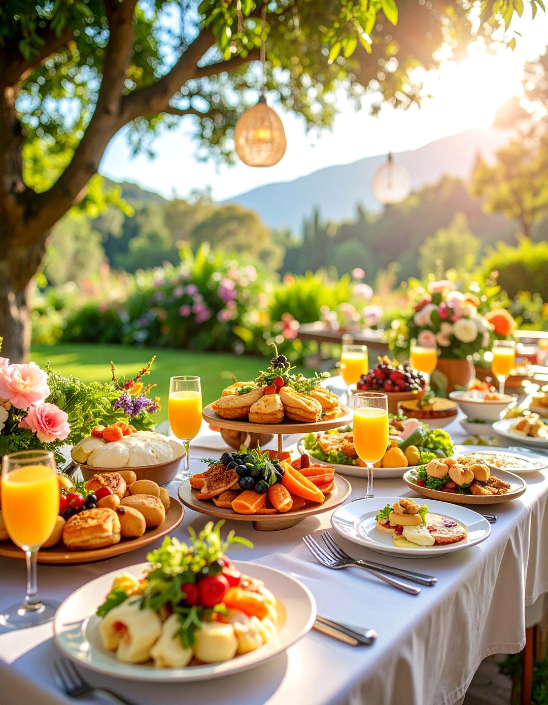 Brunch Buffet with Pancake and Waffle Station - 25 Wedding Buffet Ideas