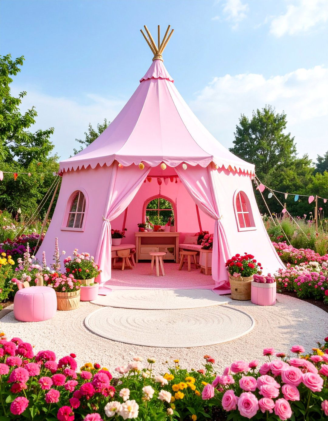 Bubblegum Kids Pink Play Garden - 25 Pink Garden Ideas