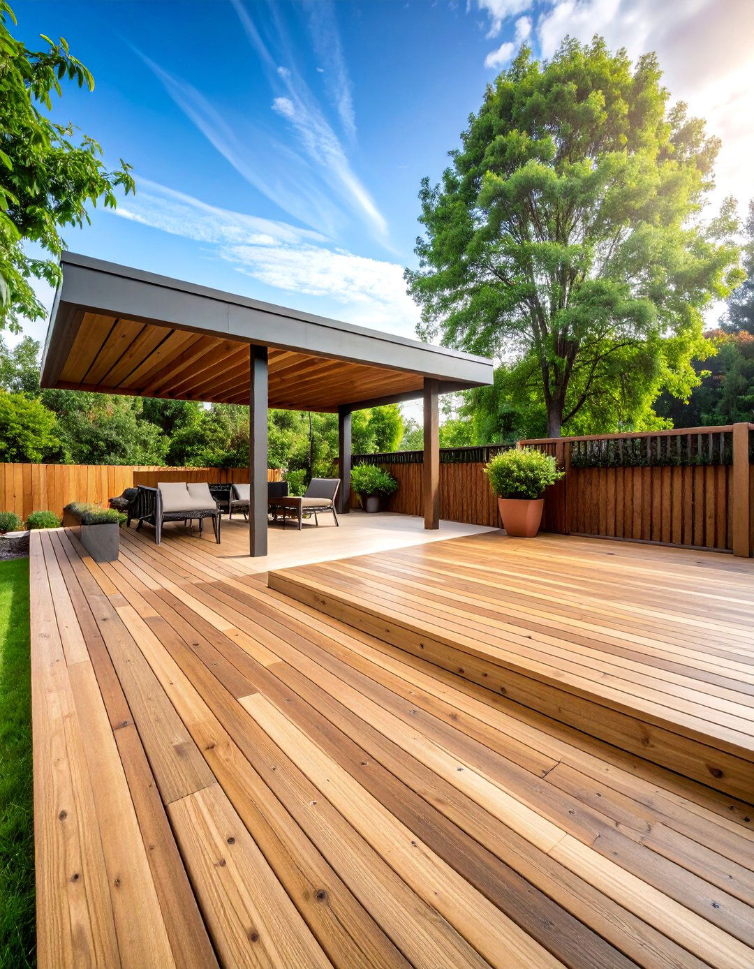 Budget Deck Extension with Cantilever Design - 25 Backyard Deck Ideas on a Budget