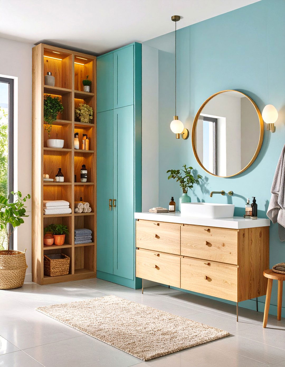 Built In Linen Cabinet Tower - 25 Small Master Bathroom Ideas