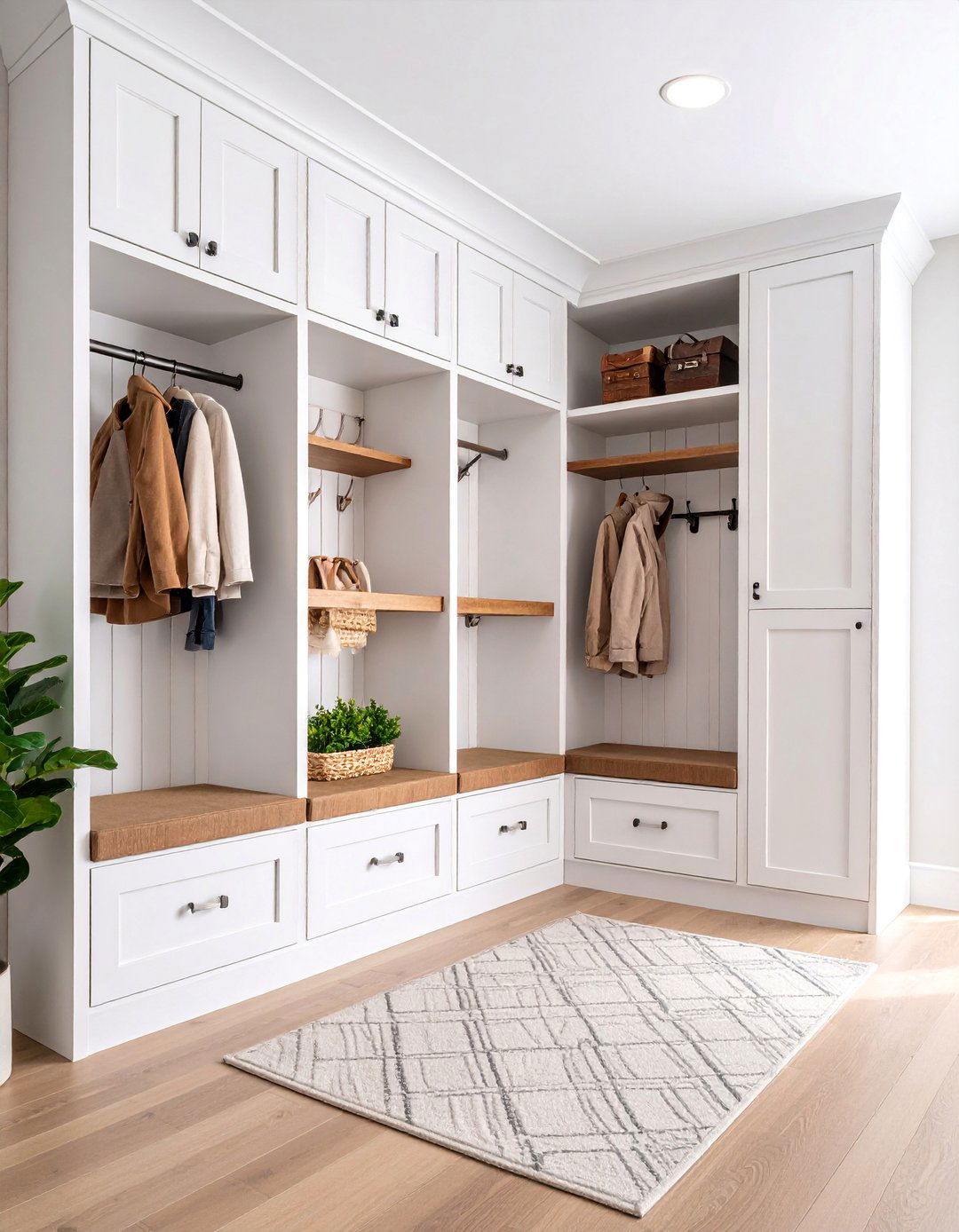 Built In Locker System with Individual Cubbies - 25 Mudroom Storage Ideas