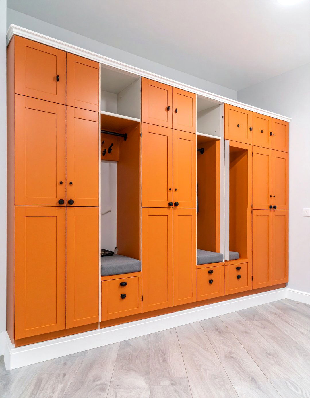 Built In Mudroom Lockers with Individual Compartments - 25 Entryway Storage Ideas
