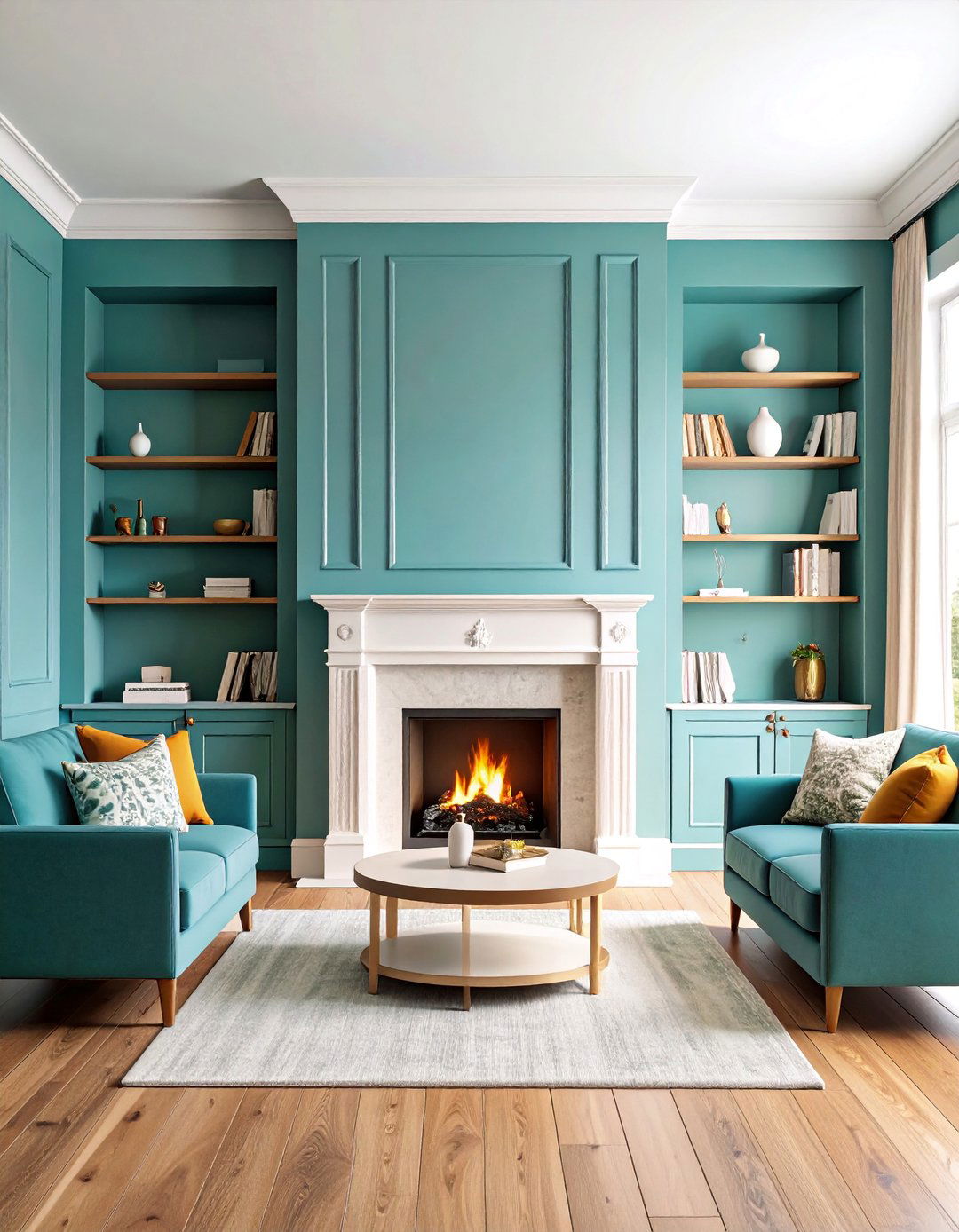 Built In Niche Floating Shelves - 25 Fireplace Floating Shelves Design Ideas