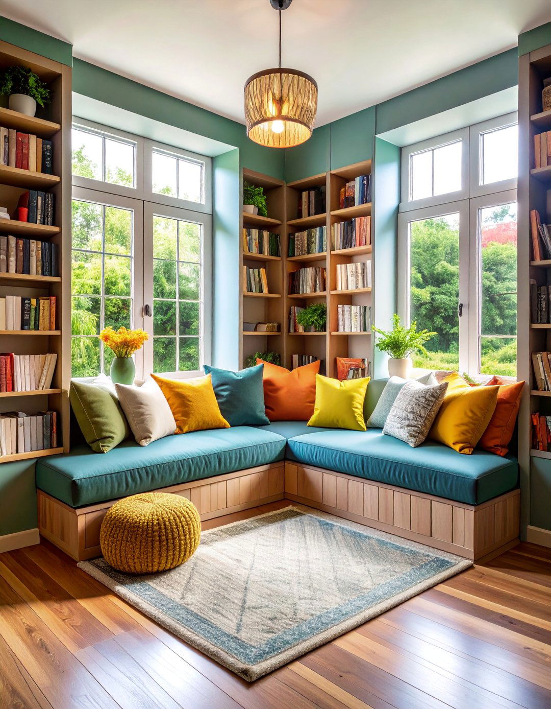 Built In Reading Nook Snug Room with Window Seat Storage - 25 Snug Room Ideas