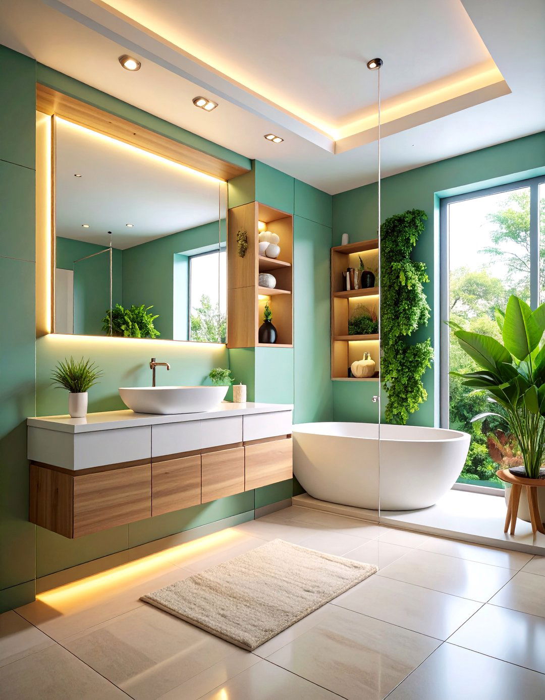 Built In Recessed Niche Shelving - 25 Over Toilet Storage Ideas