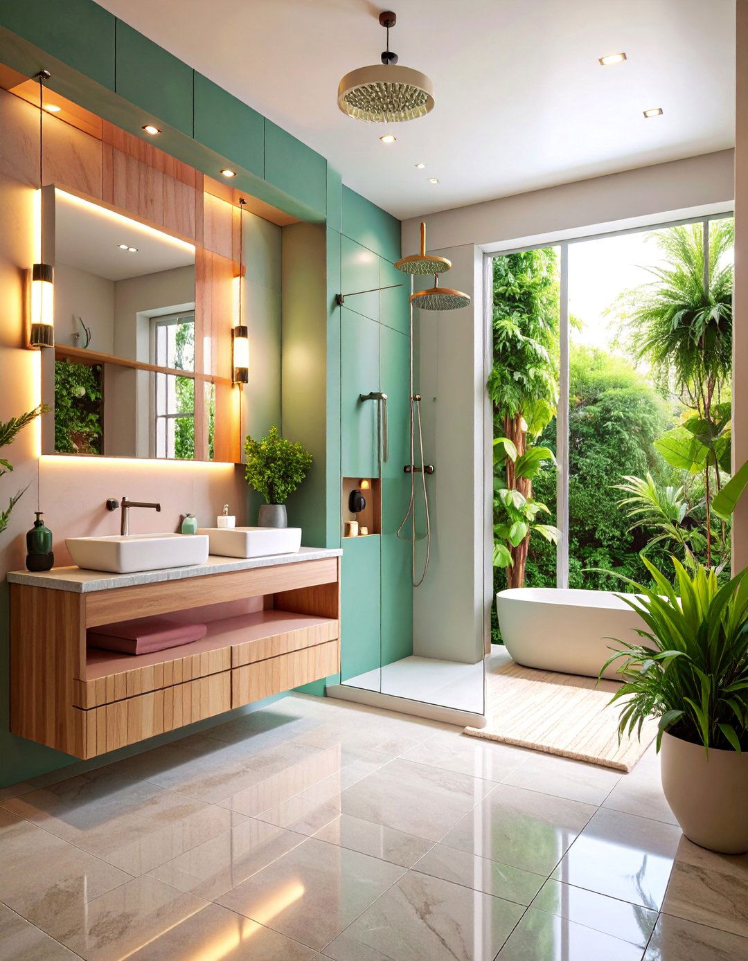 Built In Seating and Storage Niches - 25 luxury bathroom ideas