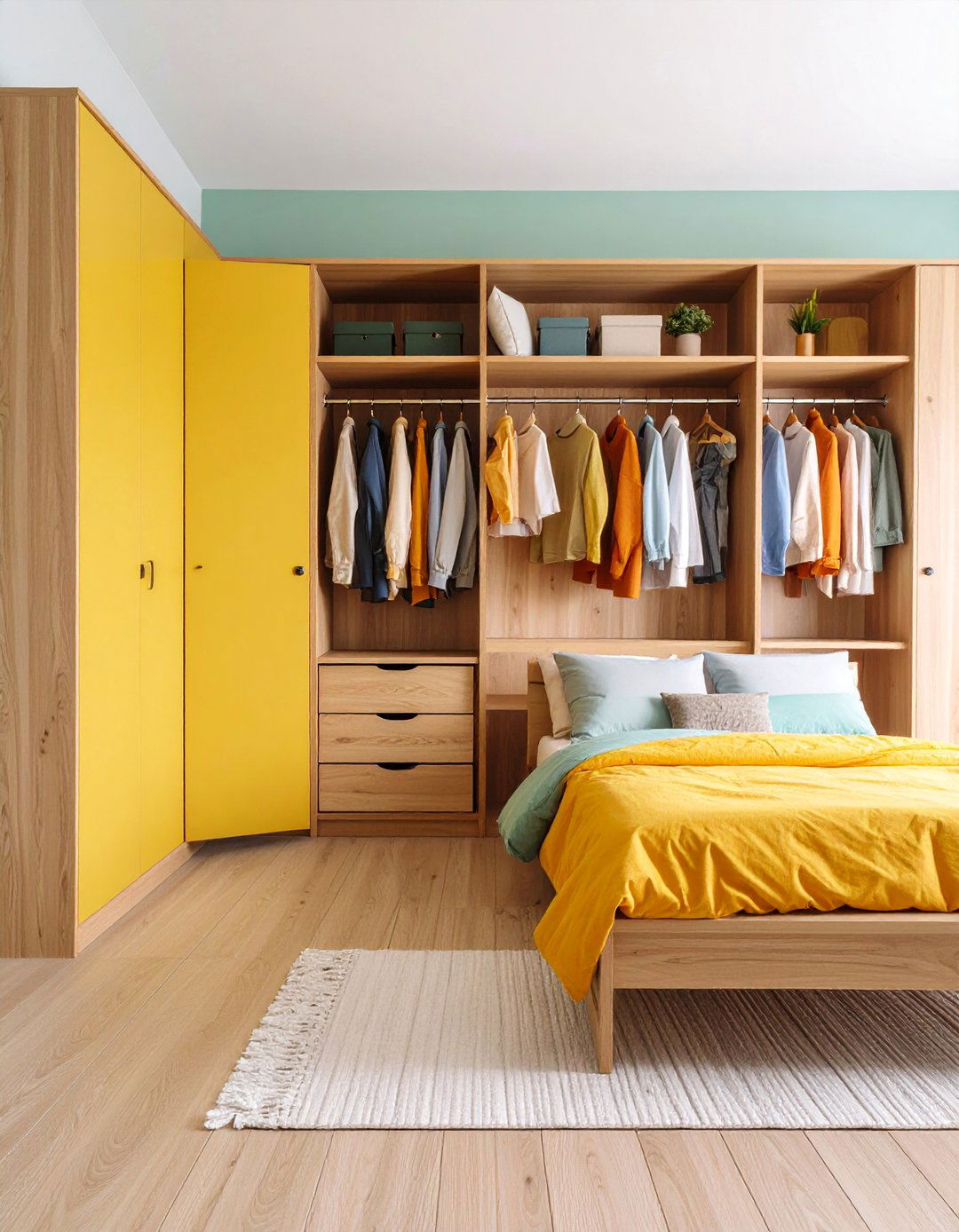 Built In Storage Scandinavian Bedroom with Custom Solutions - 25 Scandinavian Bedroom Ideas