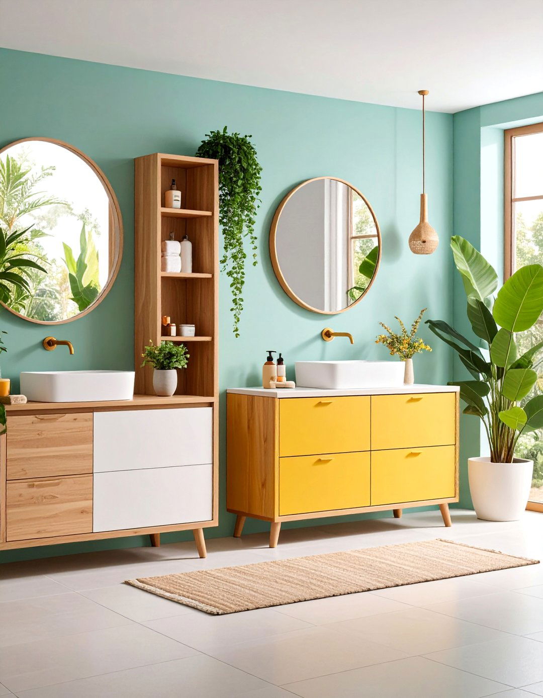Built In Storage Zen Organization - 25 Japandi Bathroom Ideas