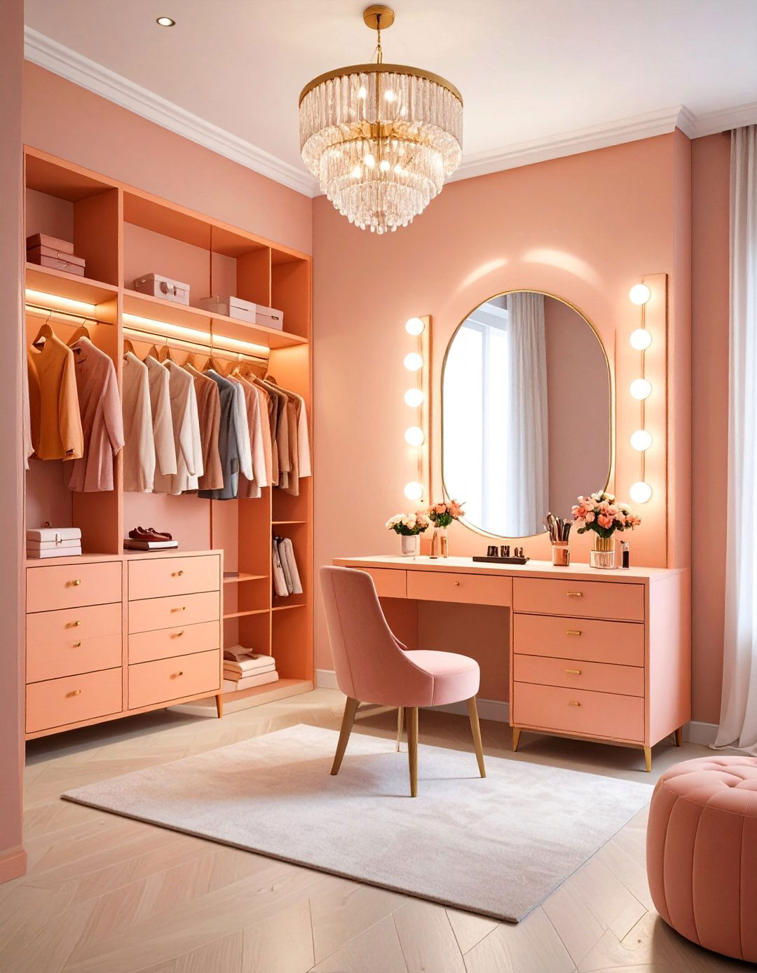 Built In Vanity Dressing Room Integration - 25 Dressing Room Ideas