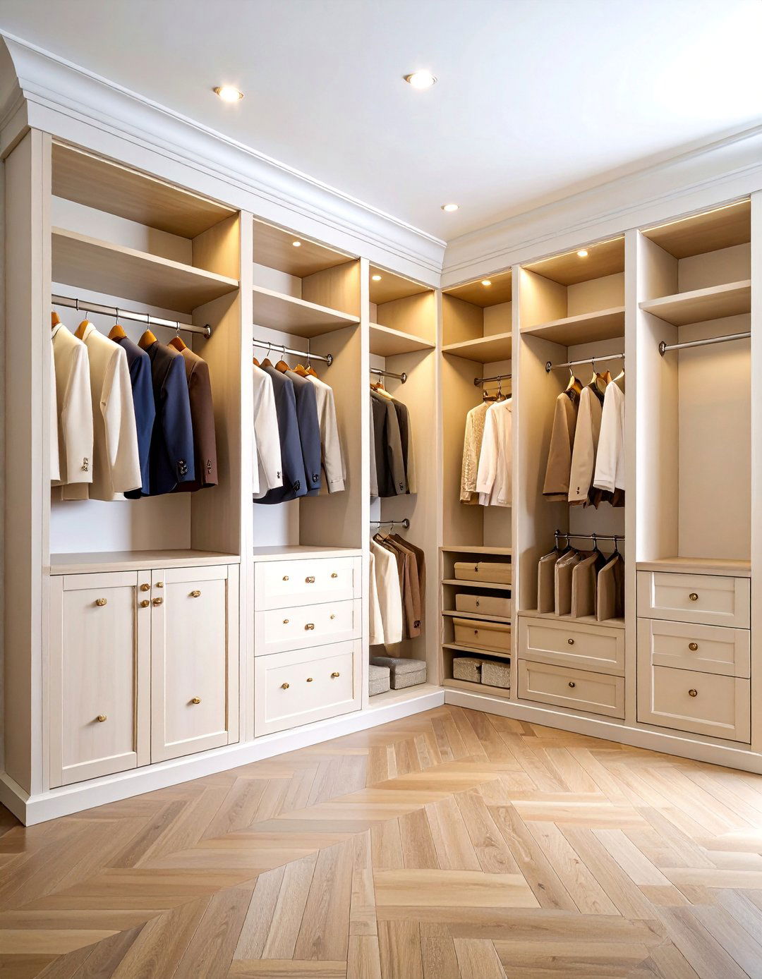 Built In Wardrobe with Custom Millwork - 25 Closet Ideas