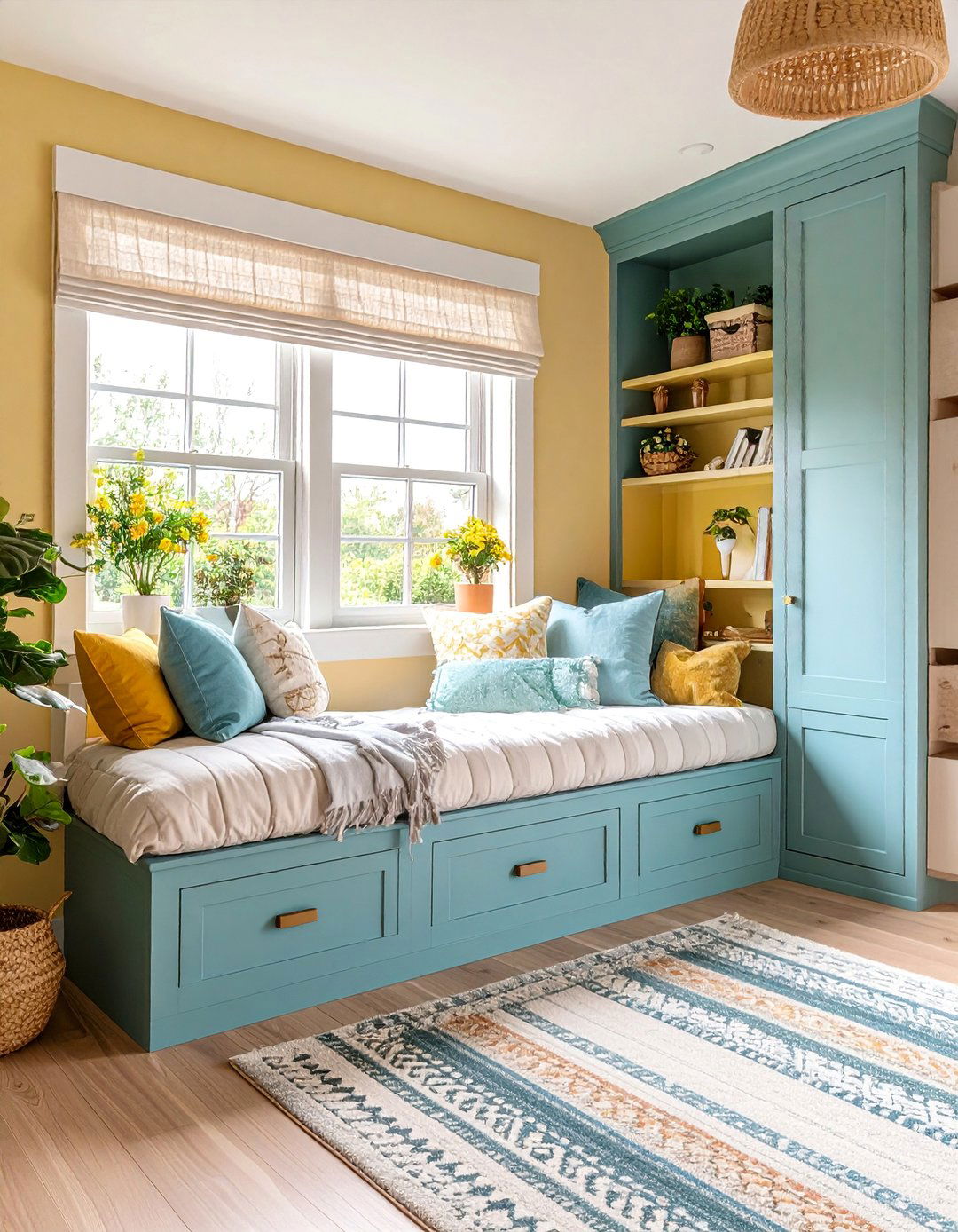 Built In Window Seat Shelving - 25 Bedroom Shelving Ideas