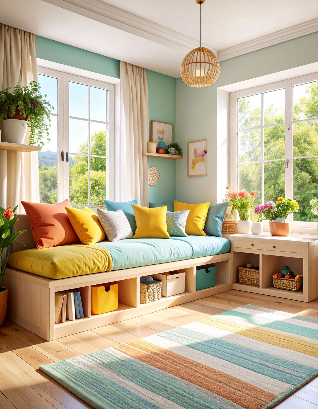 Built In Window Seat Storage - 25 Toy Storage Ideas