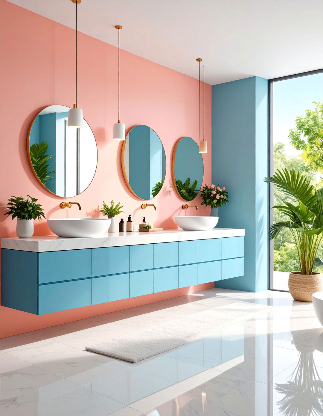Built in Bathroom Vanity with Spa Features