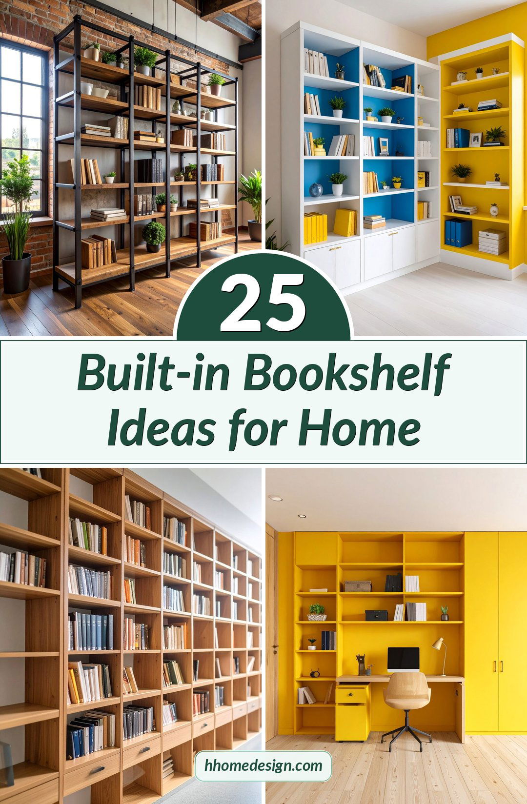 25 Built-in Bookshelf Ideas for Home