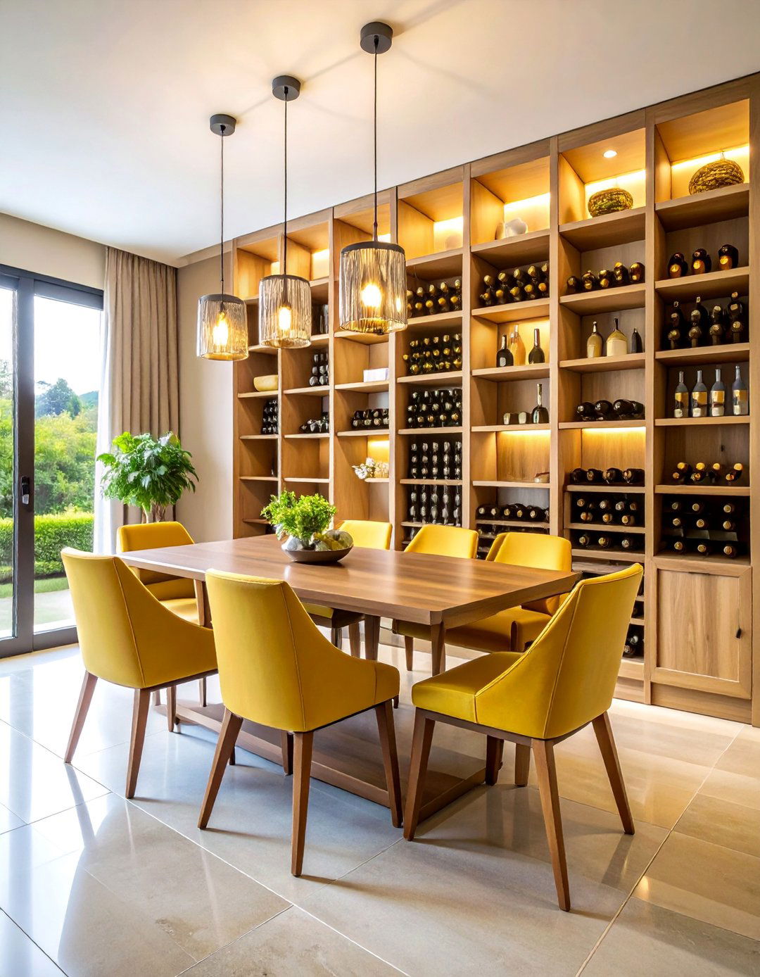 Built in Bookshelf with Wine Storage Integration - 25 Built-in Bookshelf Ideas