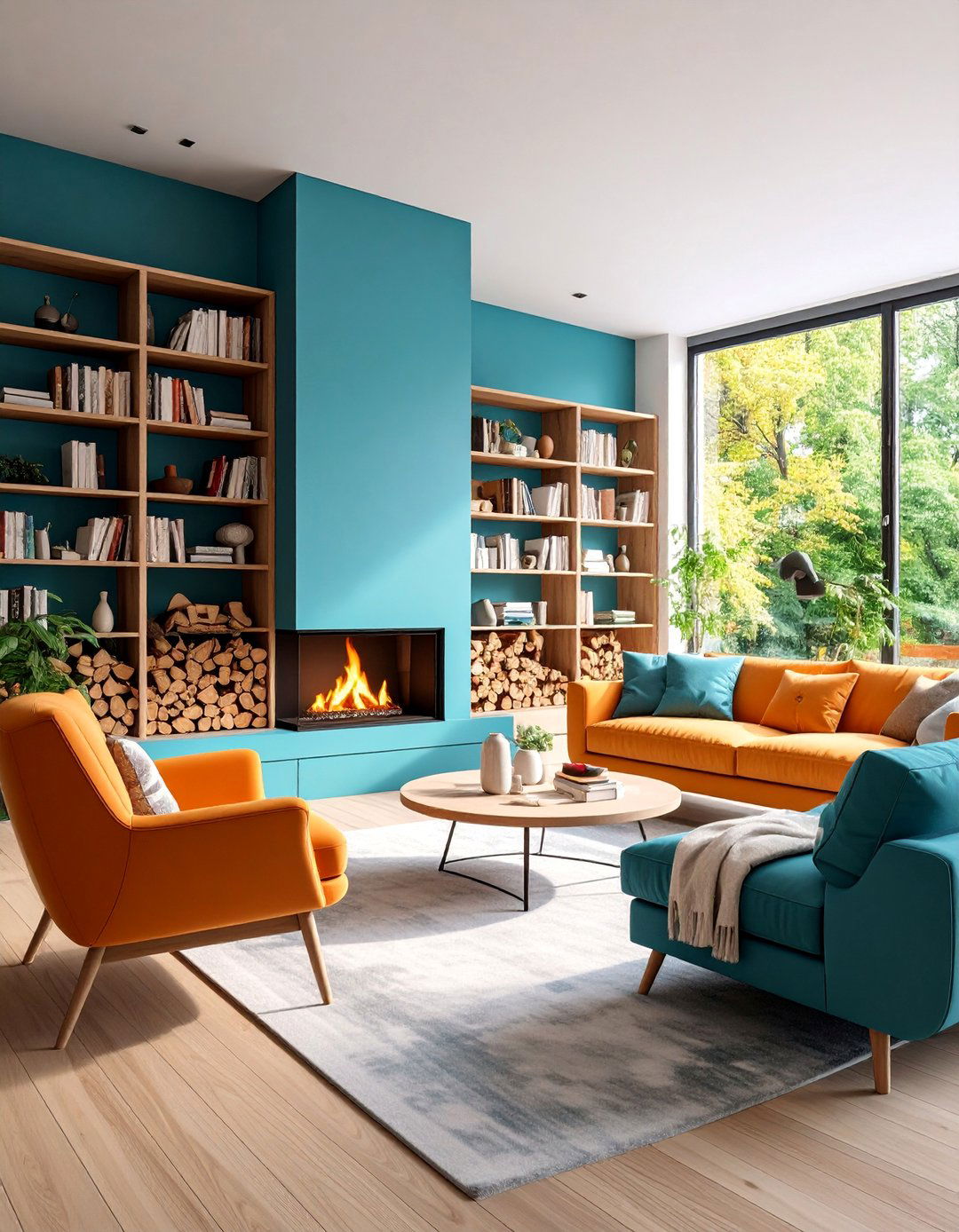 Built in Storage Fireplace with Functional Design Elements - 25 Fireplace Decor Ideas