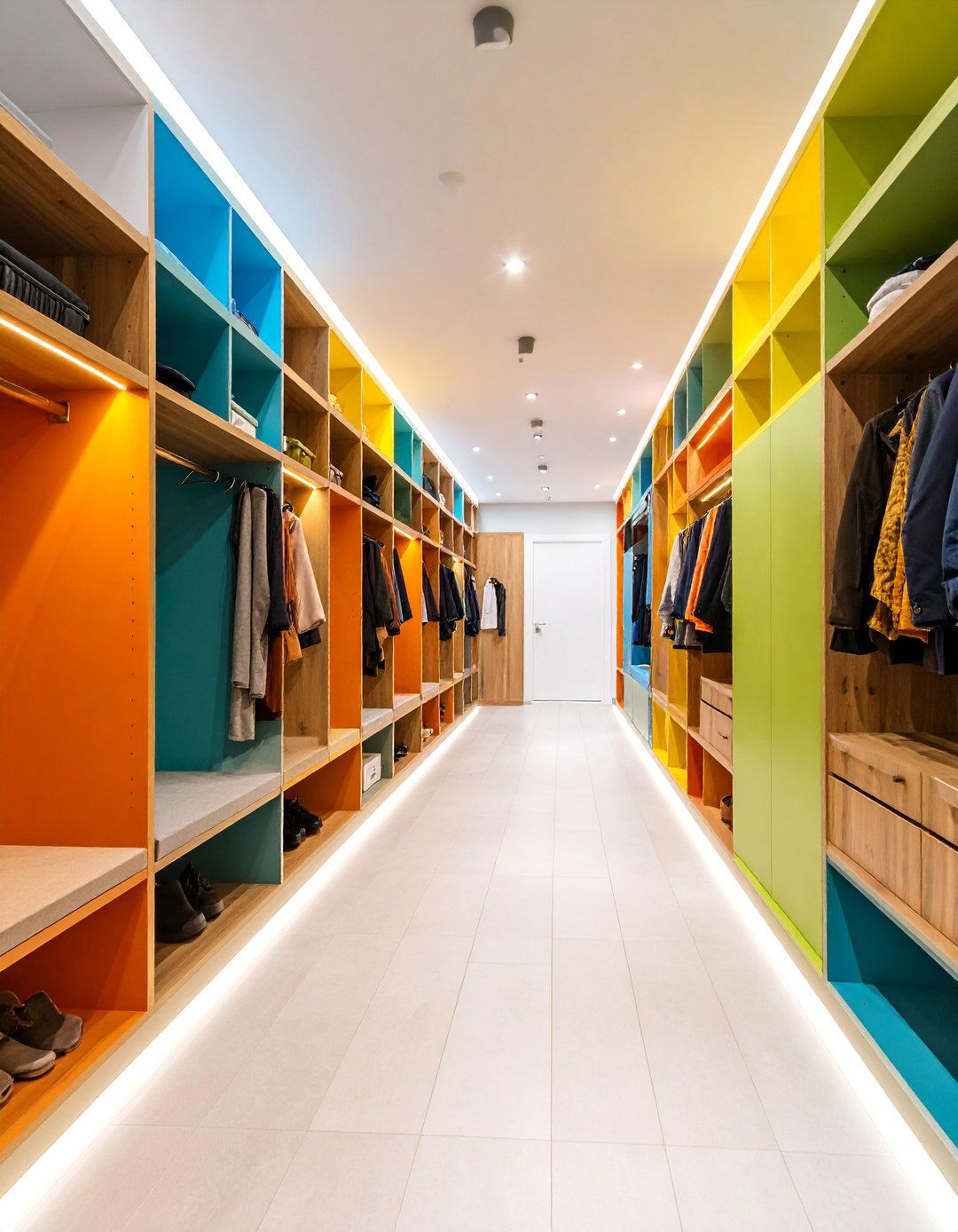 Built in Storage Hallway with Custom Cubbies - 25 Hallway Ideas