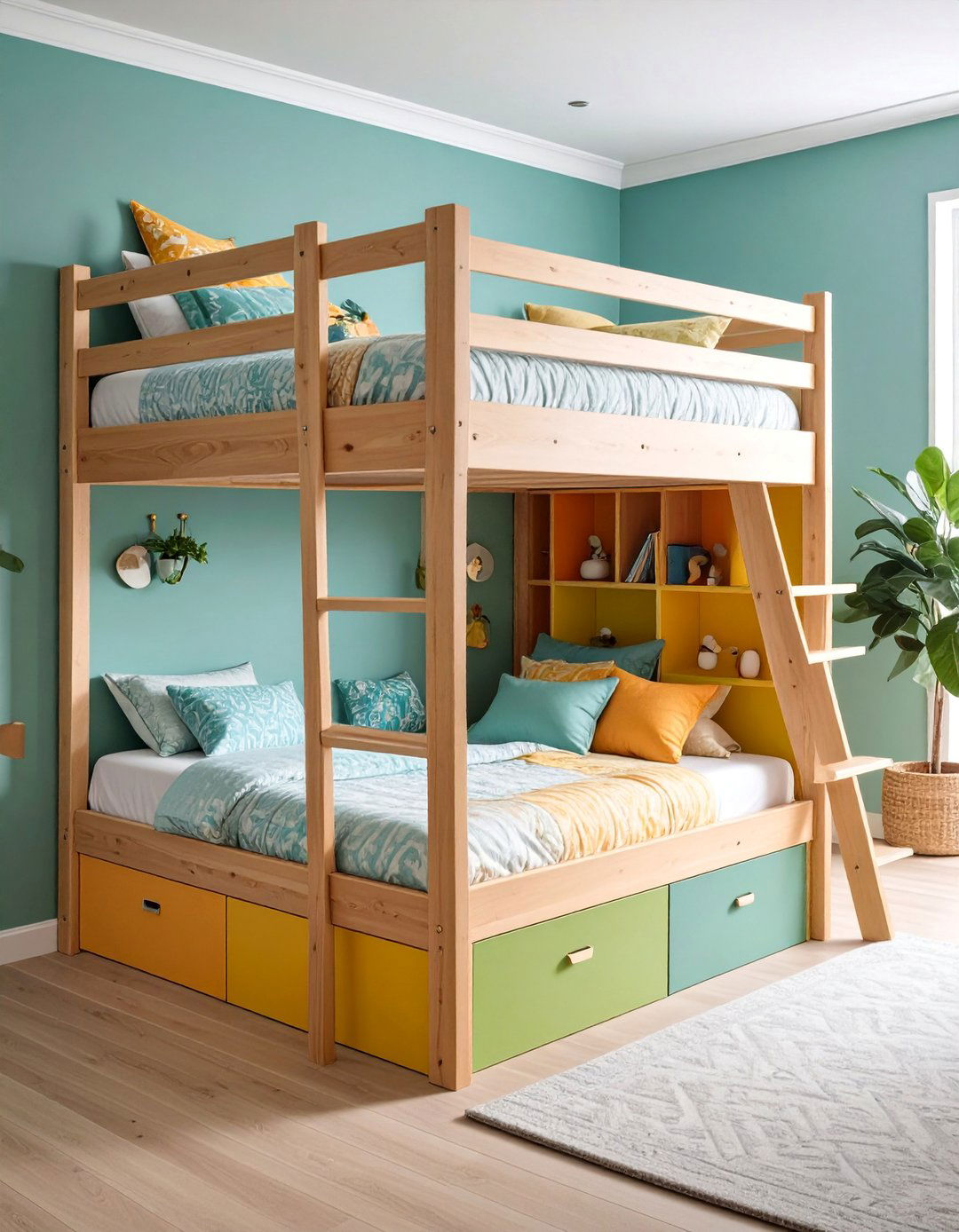 Built in Storage Loft Bed with Integrated Drawers - 25 Loft Bed Ideas