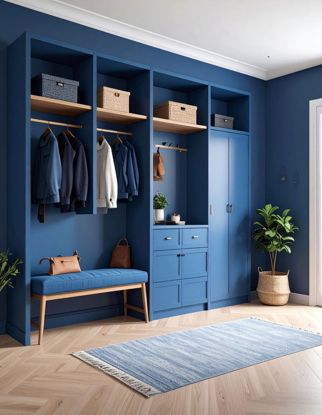 Built in Storage Wall System - 25 Entryway Wall Ideas