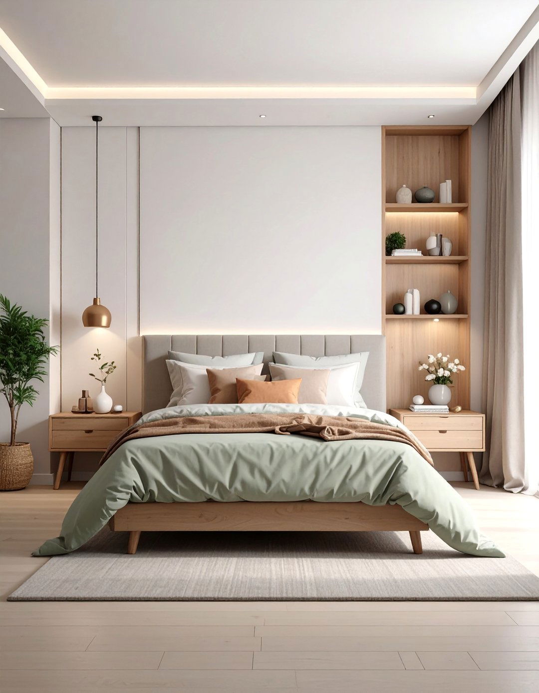 Built in Wall Niche Display - 25 Bedroom Wall Decor Ideas