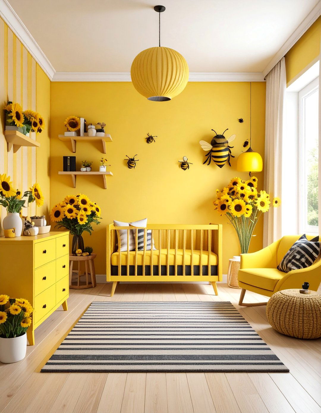 Bumblebee Yellow Nursery Theme - 25 Yellow Nursery Ideas