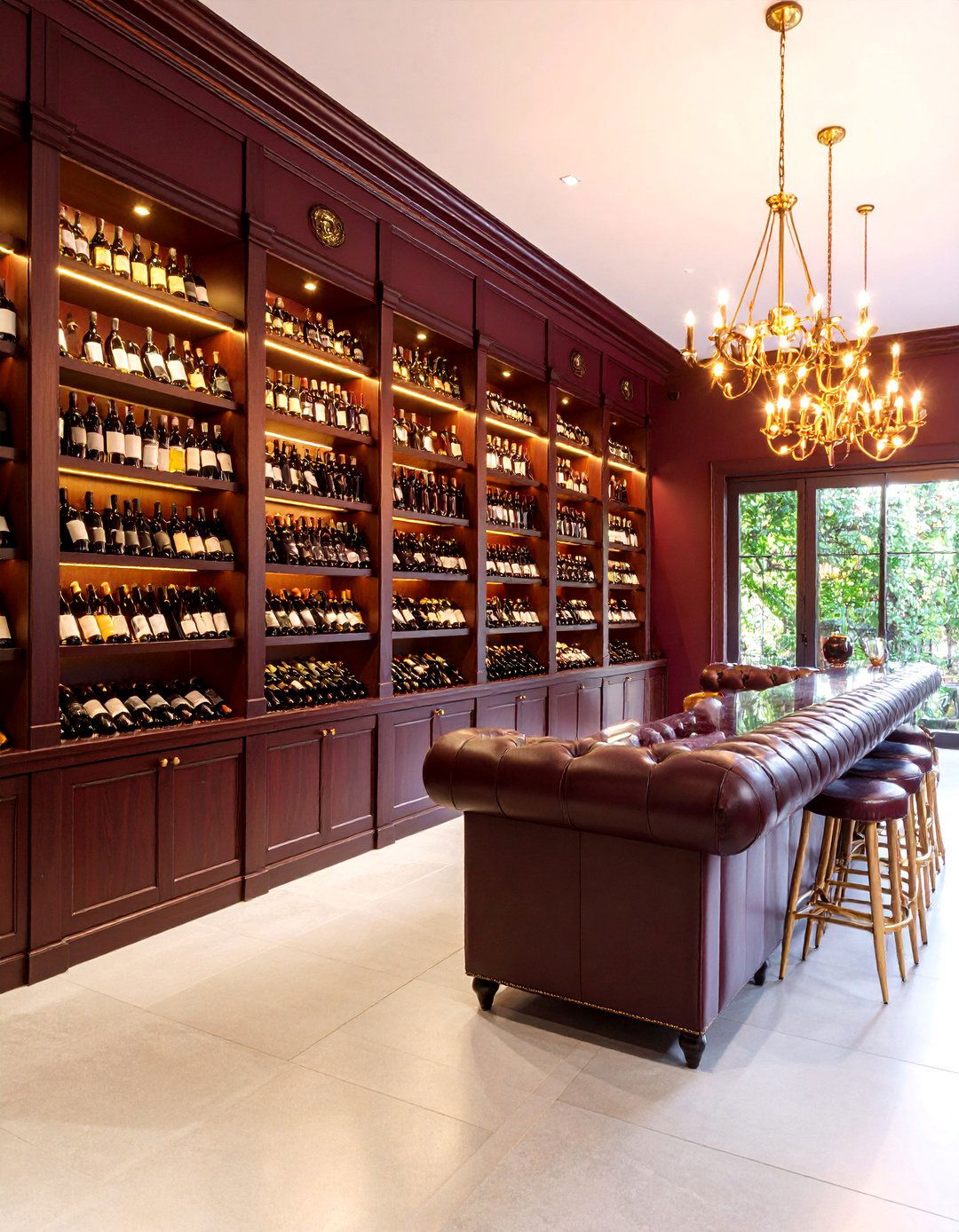 Burgundy Wine Cellar Library Theme - 25 Ways to Decorate With Jewel Tones