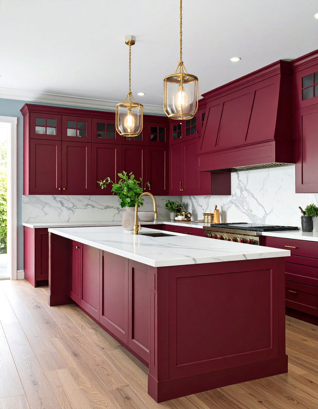 Burgundy Wine Inspired Kitchen - 25 Red Kitchens