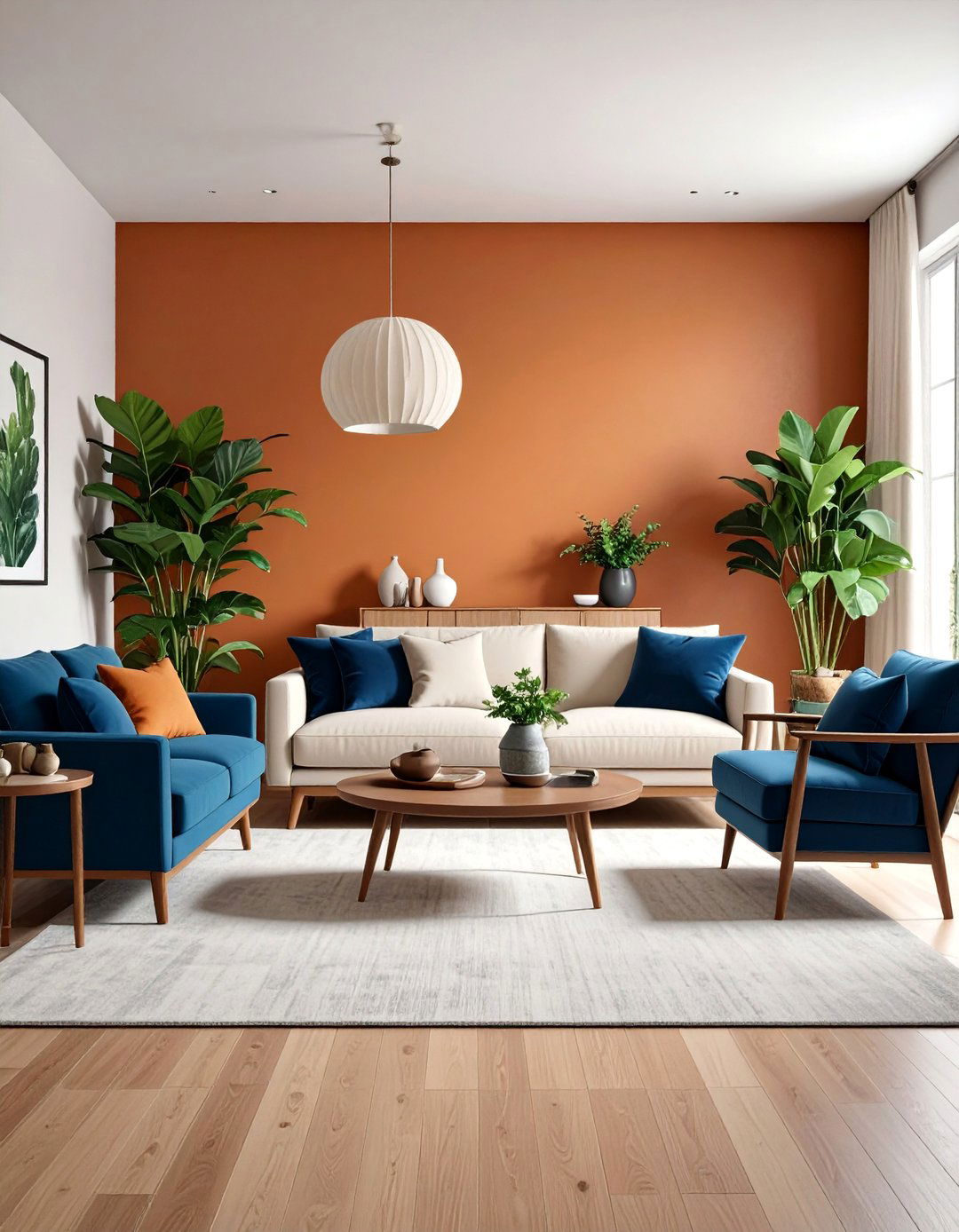 Burnt Orange Accent Wall for Autumnal Warmth - 25 Accent Wall Colors