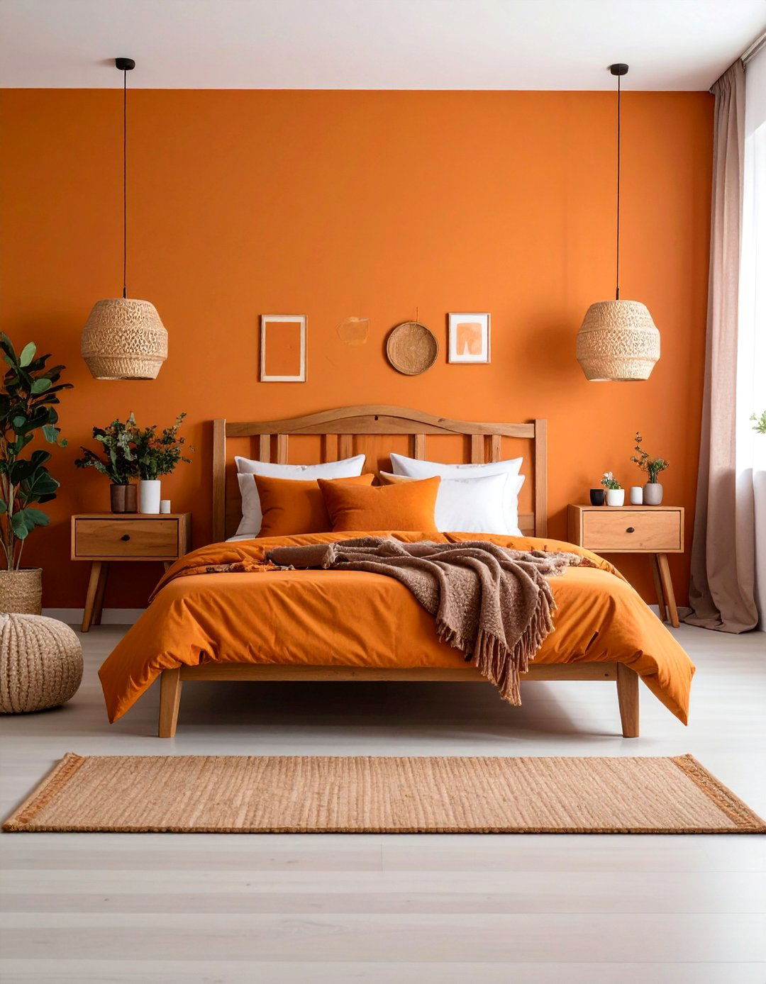 Burnt Orange Teen Bedroom with Modern Elements - 25 Burnt Orange Bedroom Ideas