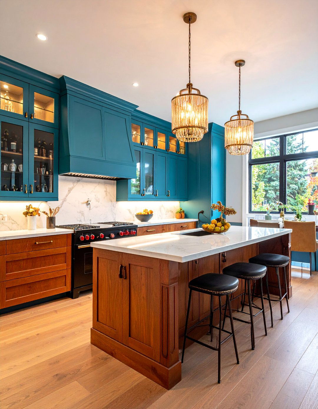 Butlers Pantry Kitchen with Hidden Black Appliances - 25 Kitchen With Black Appliances