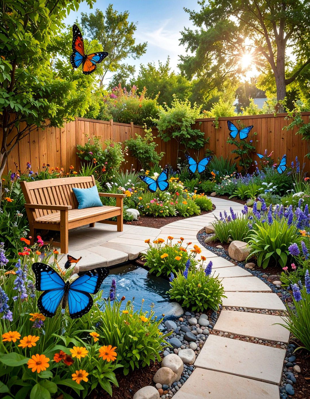 Butterfly Garden Habitat with Native Plant Ecosystems - 25 Backyard Ideas for Kids