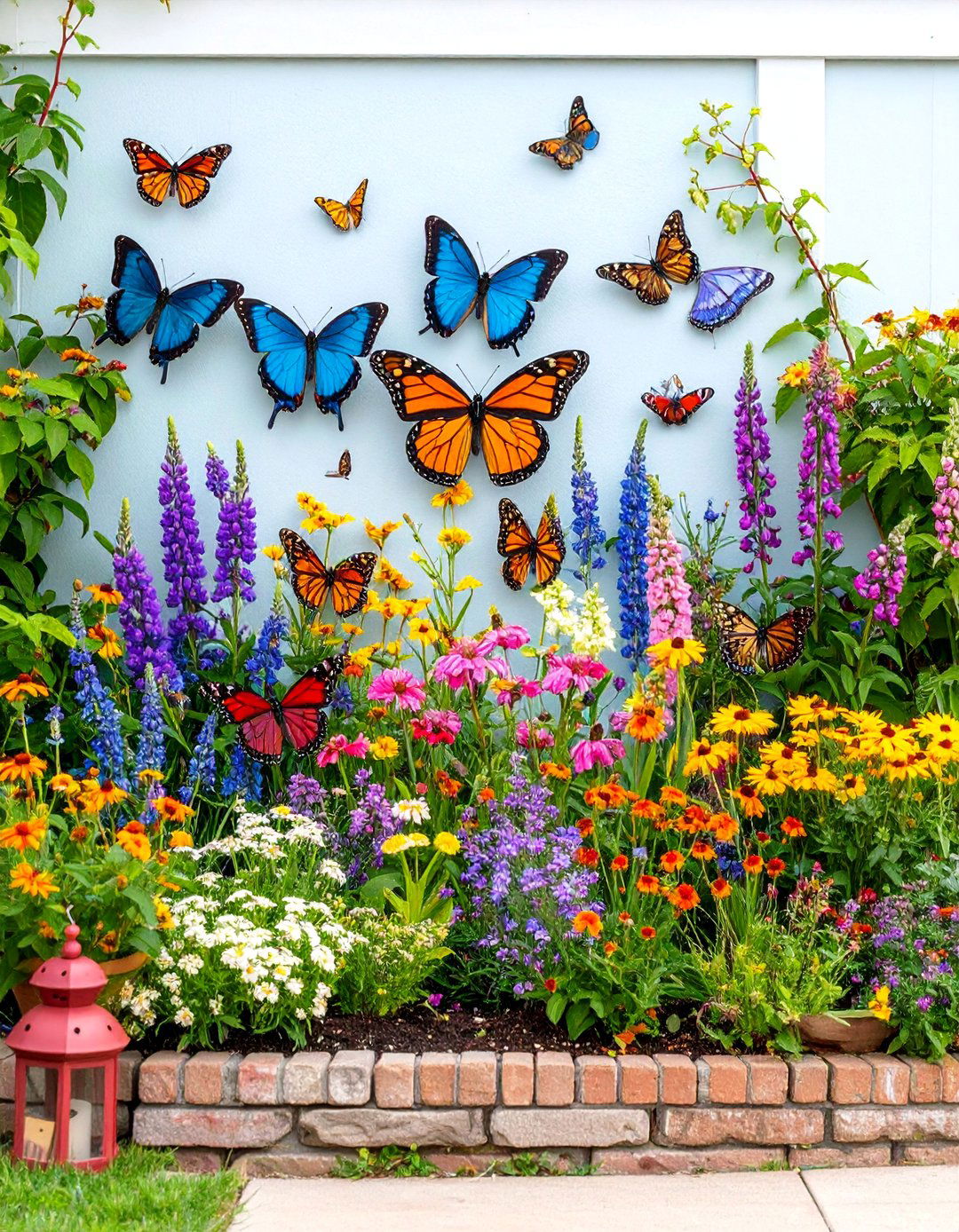 Butterfly Garden Mural with Pollinator Paradise - 25 Garden Mural Ideas