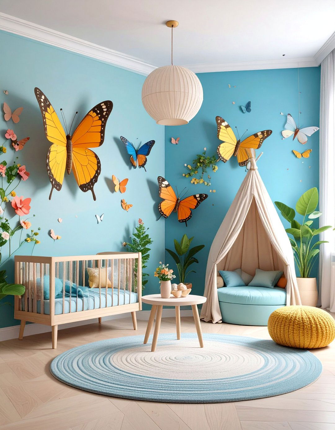 Butterfly Garden Nursery Design - 25 Nature Themed Nursery Ideas