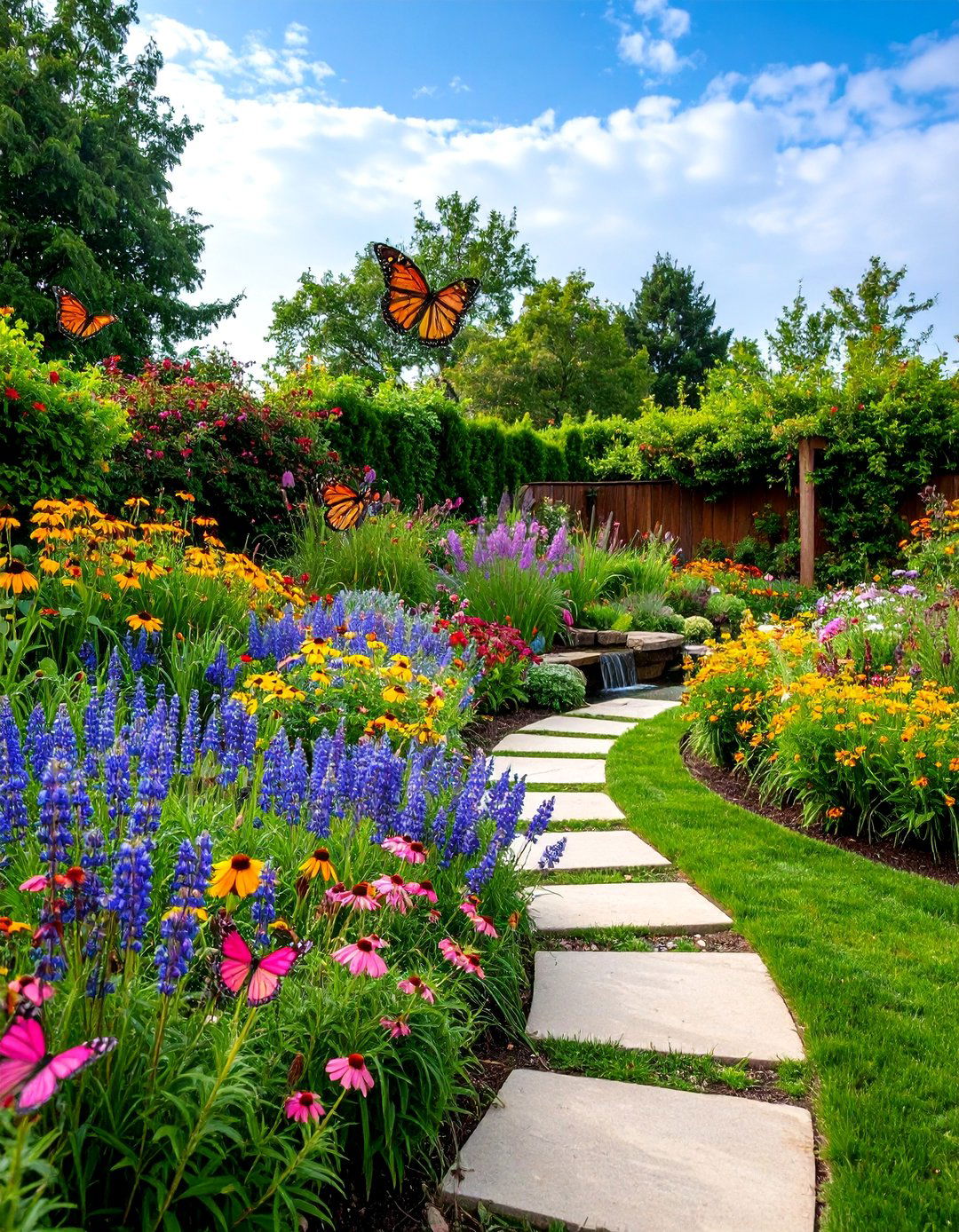 Butterfly Garden Sanctuary with Native Plant Screens - 25 Secret Garden Ideas