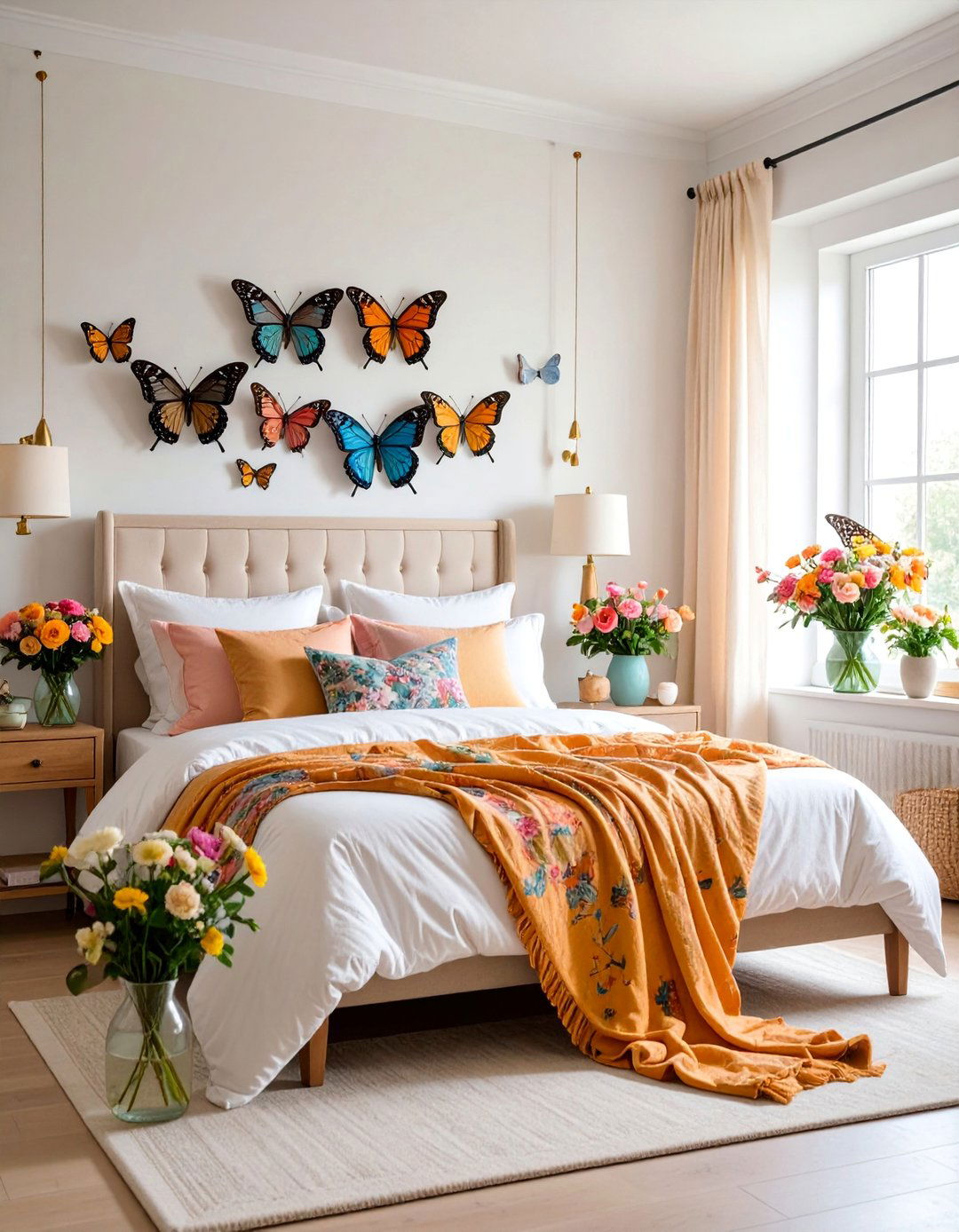 Butterfly Guest Bedroom with Welcoming Touches - 25 Butterfly-themed Room Ideas