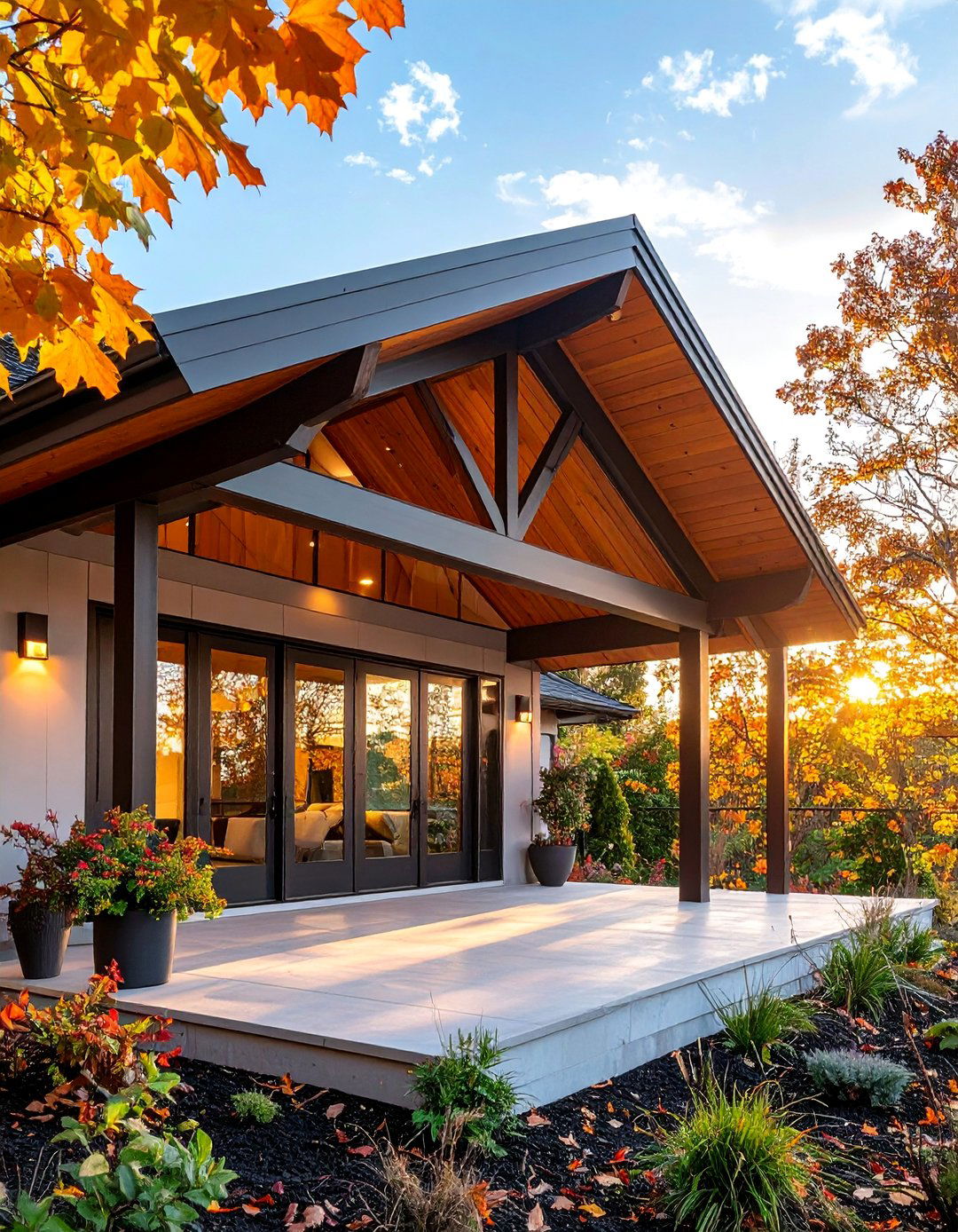Butterfly Metal Porch Roof - 25 Metal Roof Porch Design Ideas