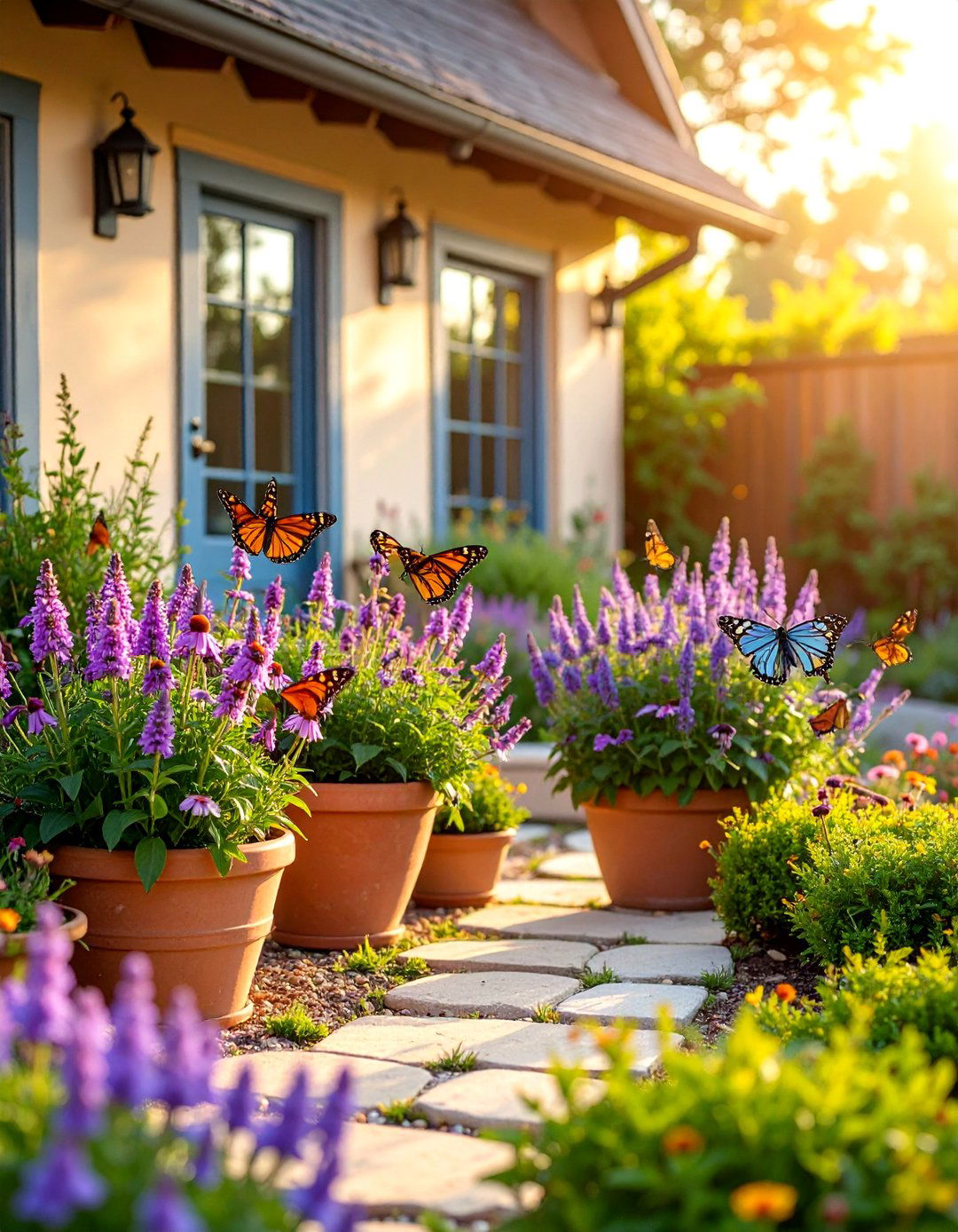 Butterfly and Bee Pollinator Haven with Native Plants - 25 Patio Plants