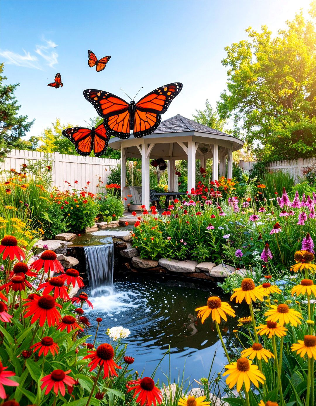 Butterfly and Hummingbird Perennial Haven - 25 Perennial Flower Bed Ideas