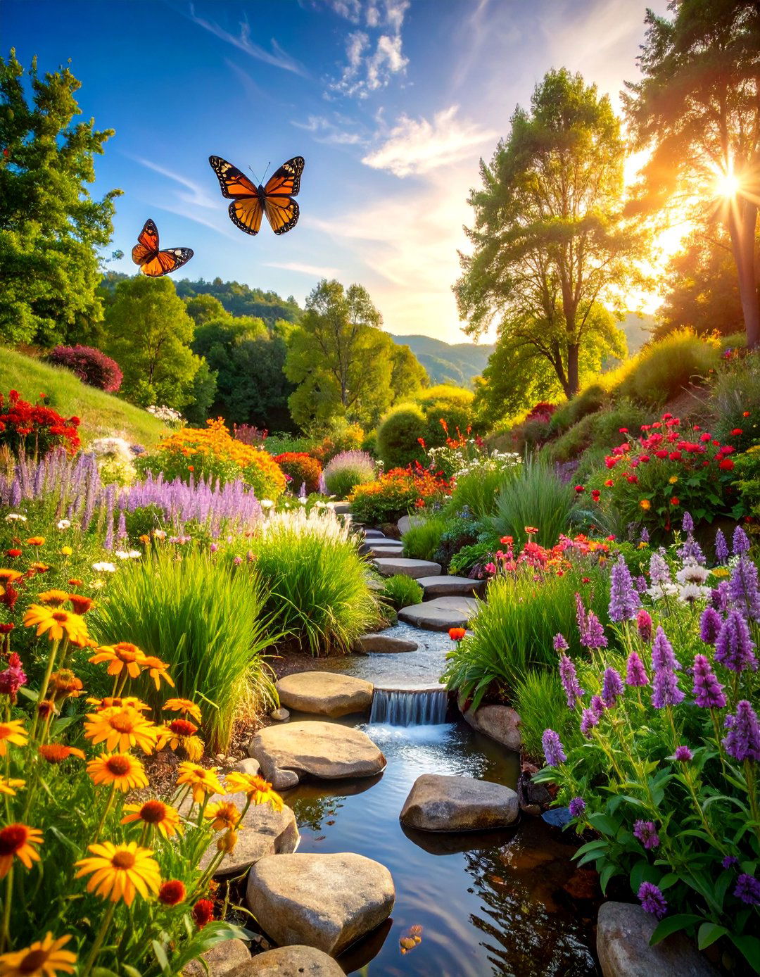 Butterfly and Pollinator Slope Garden - 25 Sloped Garden Ideas