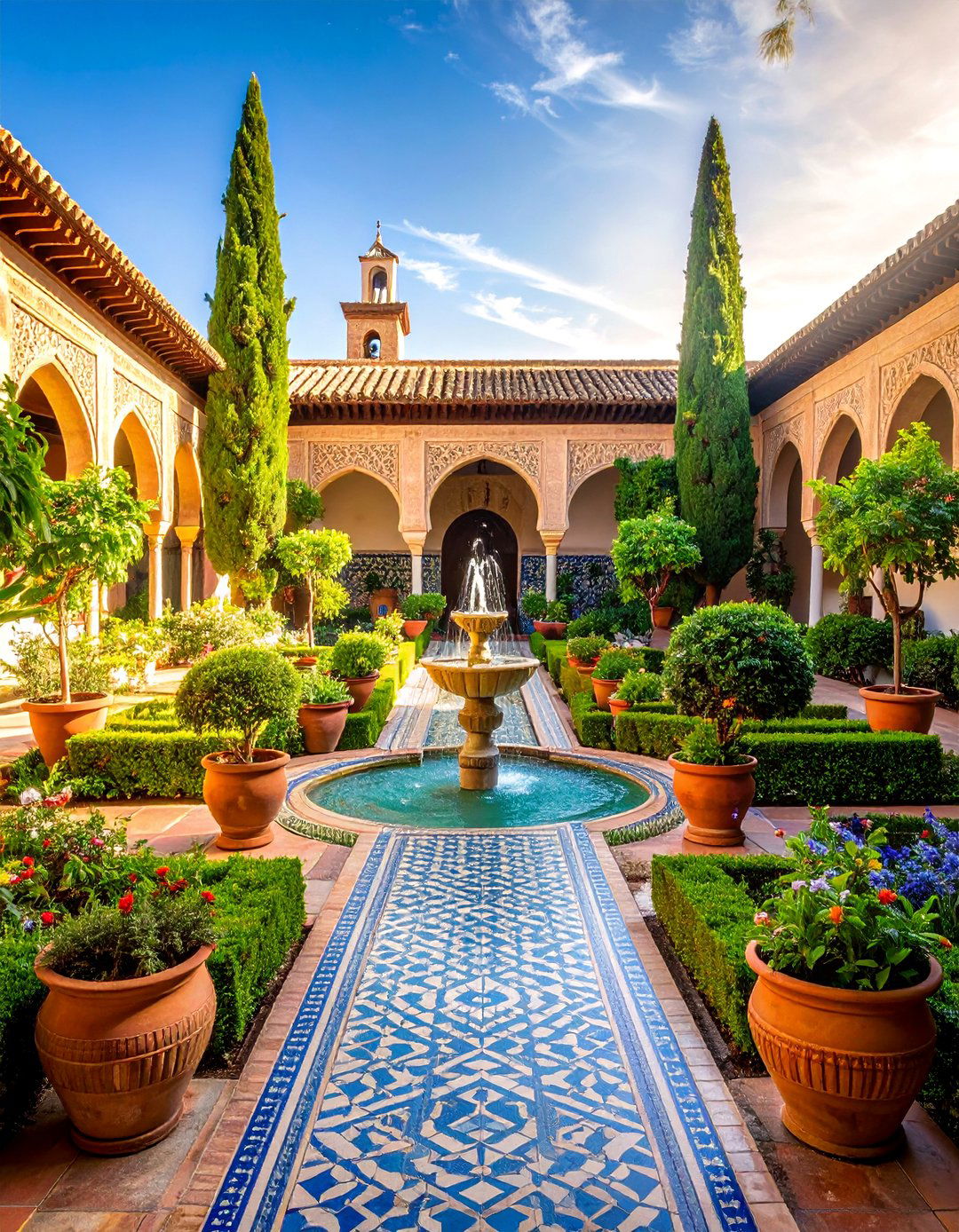 Byzantine Garden with Geometric Patterns - 25 Greek Garden Ideas