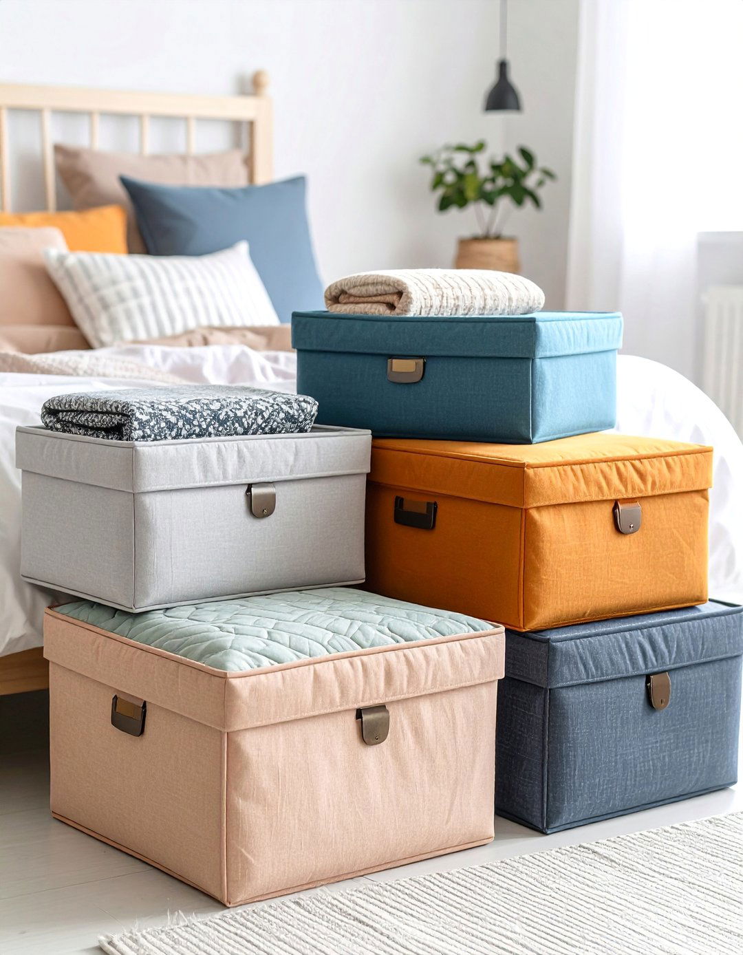 CD Storage Boxes in Fabric Covers - 25 Cd Storage Ideas