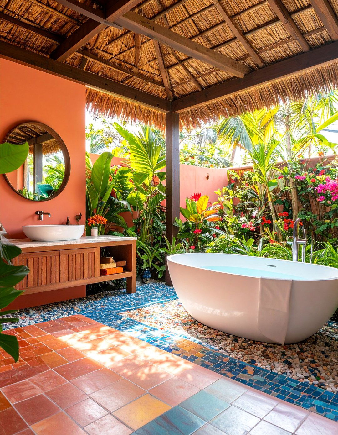 Cabana Style Pool Bathroom - 25 Pool Bathroom Ideas